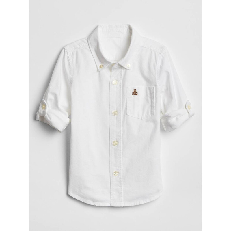 V-OXFORD WOVEN TOP BLUE OXFORD 6-12M WHITE000