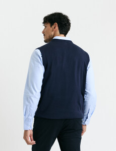 470885 CHALECO HARRINGTON LABEL Azul Oscuro