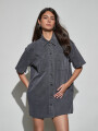 VESTIDO ELENIA GRIS OSCURO