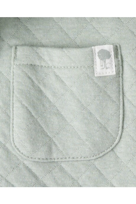 Set tres piezas de algodón, pantalón, camisa capitoneada y body Sin color