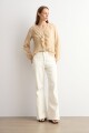 Jean wide leg Flora crudo