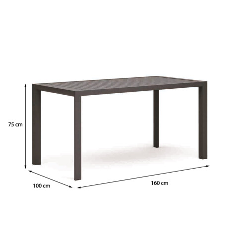 Mesa de exterior Rhodas 160x100cm