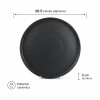 Plato de Mesa Llano en Cerámica D26.5cm Tokio Set 6 Unidades -Negro Plato de Mesa Llano en Cerámica D26.5cm Tokio Set 6 Unidades -Negro