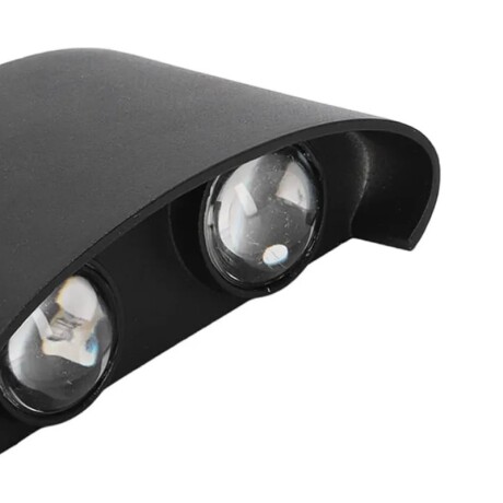 ARTEFACTO EXTERIOR BOLSANO PARA ADOSAR EN PARED BIDIRECCIONAL 10W Artefacto Exterior LED Bolsano Para Adosar Bidireccional 10W Negro