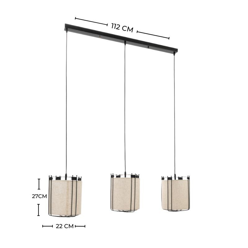 ARTEFACTO COLGANTE DECORATIVO KIOTO TRIPLE Lámpara Colgante Kioto Triple