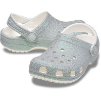 Classic Clog Iridescent Glitter Blanco