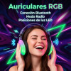 Auricular Inalambrico Gamer Luz Rgb BLANCO