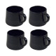 Taza Mug 414 ml set x4 NEGRO