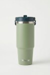 Botella mug térmica de acero inoxidable verde