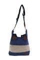 Bolso cartera lona azul