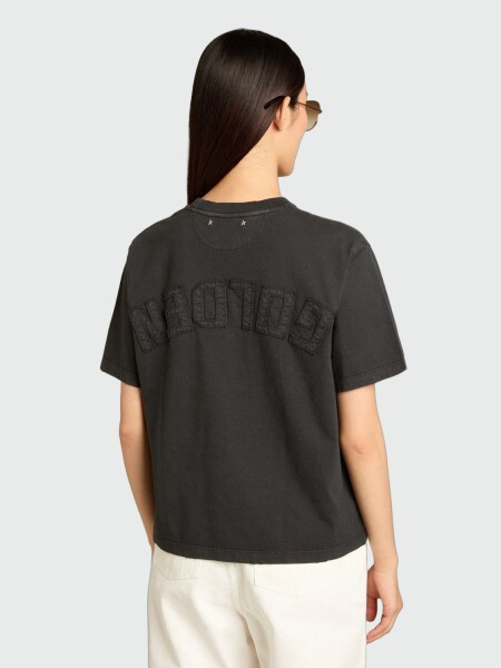 GOLDEN GOOSE - REMERA DE ALGODÓN CON LOGO INVERTIDO EN LA ESPALDA Alta Automática