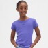 FRCH SS RIBBED TEE BLUE IRIS 2