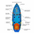 Kayak Bote Paddle Board Pescador Con Silla Y Porta Reel 3.4mts TABLA PADDLE BOARD PESCADOR 3.40MT FB340