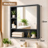 Espejo Para Baño Con Estantes 40 X 50 Cm Movi Esh0069 ESPEJO BOTIQUIN MOVI ESH0069 NEGRO