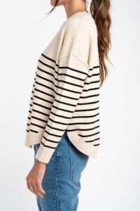 Sweater Rayado Negro