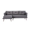 Sofá Con Chaise Triunfo - 3 Cuerpos Gris Chaise Derecho