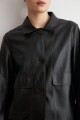 Chaqueta eco cuero negro
