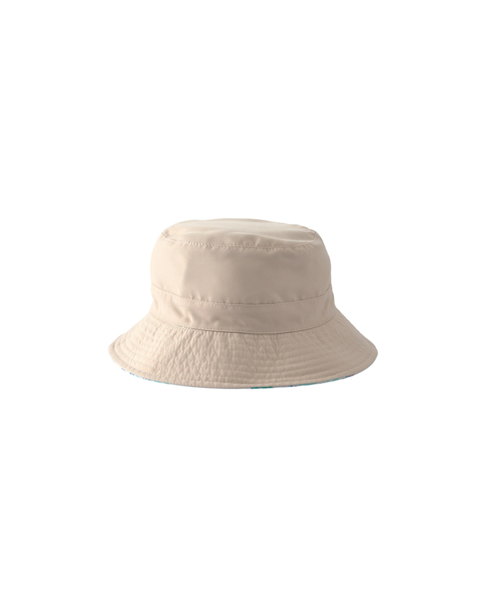 Gorro reversible, diseño tropical y beige Sin color