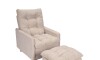 Butaca Reclinable 1 Cuerpo + Puff Living - Montreal Beige