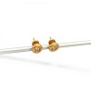 Caravanas Punto de Luz oro- Oro bajo - Zirconia - CA8111 conpiedra