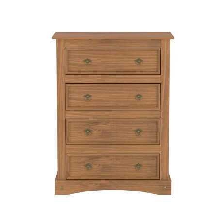 COMODA 4 CAJONES MADERA MARRON MEX