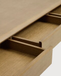 Mesa Arelida en chapa de roble y madera maciza de roble con acabado marrón claro 220 x 100 cm FSC Mix Credit Mesa Arelida en chapa de roble y madera maciza de roble con acabado marrón claro 220 x 100 cm FSC Mix Credit