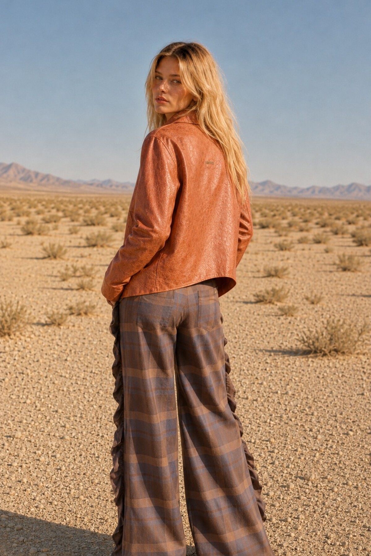 Leather Vila Shirt Cognac