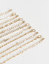Pulseras Flexibles Sets Multi Cadenas Set De Pulseras Con Strass - Dorado