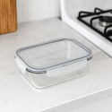 Vianda de Vidrio Hermetico rectangular 1 litro mor Vianda de Vidrio Hermetico rectangular 1 litro mor