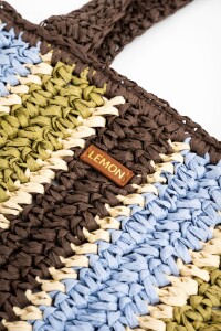 Bolso Trenzado Raya Vertical Multi