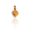 Dije Corazón-Oro bajo-Piedra Zirconia-CP8532 conpiedra