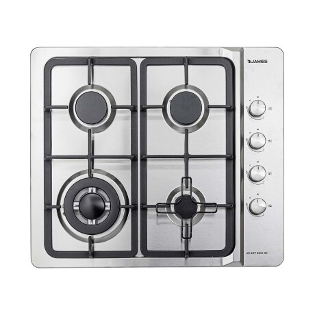 ANAFE DE EMPOTRAR A GAS 4-HORNALLAS GRIS JAMES 4H AGT INOX G3