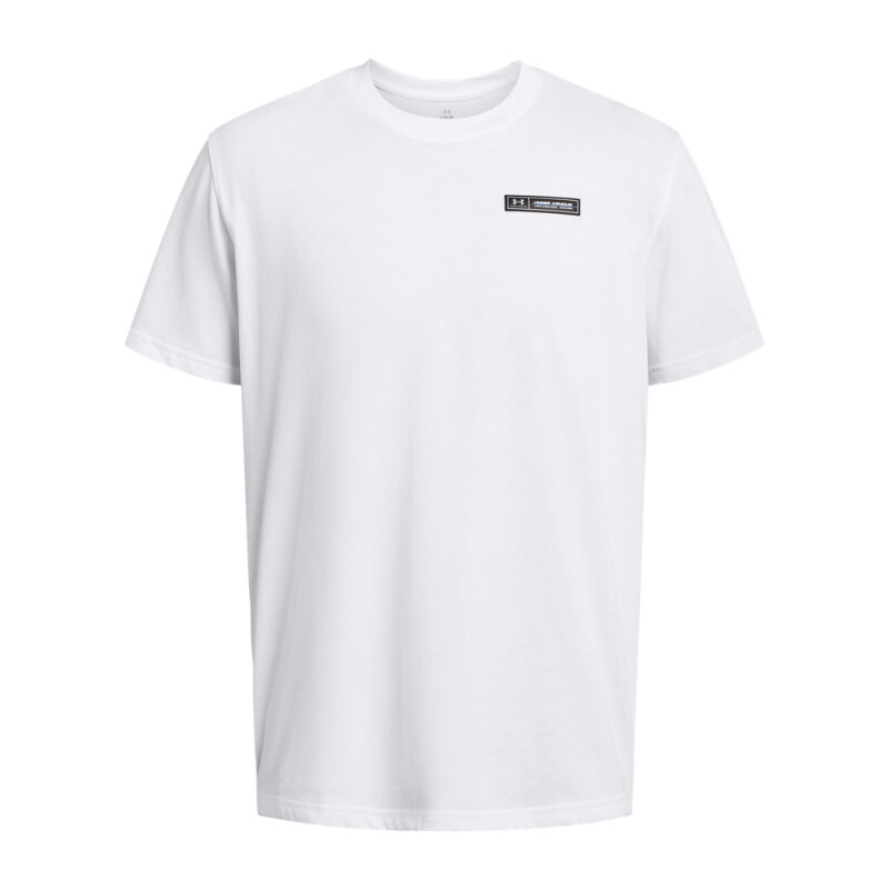 UA HW ARMOUR LABEL SS-YLW WHT-100