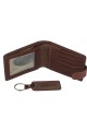 Set de billetra y llavero Marron