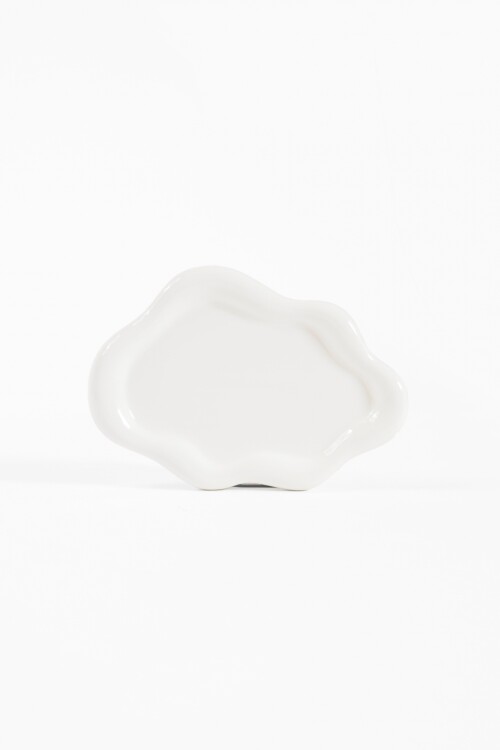 Plato cerámica para bijou blanco
