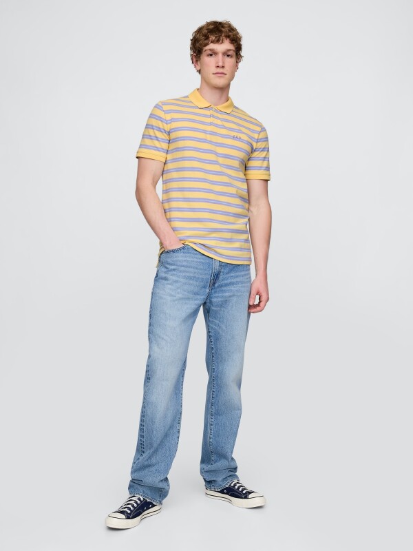 F-LOGO PK POLO YELLOW STRIPE