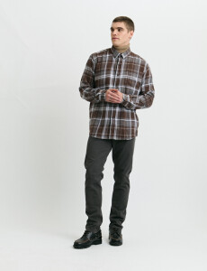 012442 CAMISA HARRINGTON LABEL Tostado