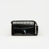 Bandolera Oasis en cuero grabado big croco Negro