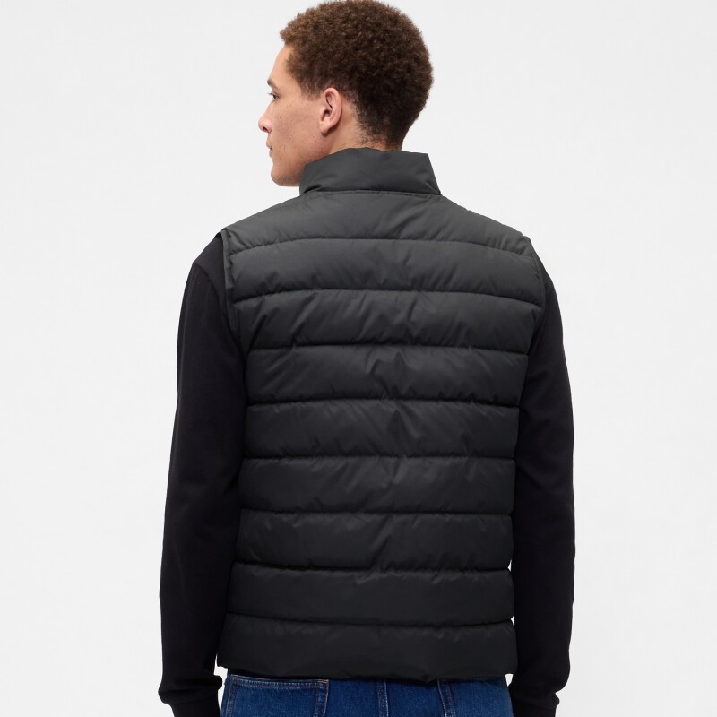 V-FRCH LOGO LTWT PUFFER VEST BLACK 1