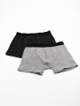 BOXER ALGODÓN PACK X2 NEGRO