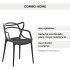 Silla Comedor Cocina Master Alegra Nórdica Exterior Interior Negro 1
