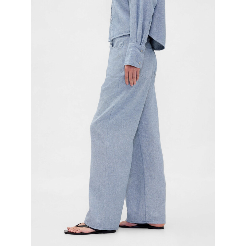 LINEN 5PKT PANT CHAMBRAY 042