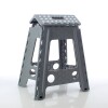 Banco plegable multiuso 45 cm gris