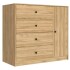 Cómoda Cajonera Guarrdaropa 4 Cajones 1 Puerta 100Cm Nórdica Marrón 1
