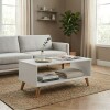 Mesa De Living Minimalista - Madera Maciza - Linea Dublin - Blanca Mesa De Living Minimalista - Madera Maciza - Linea Dublin - Blanca