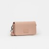 Bandolera The Flap Penny en efecto cuero saffiano Rosa