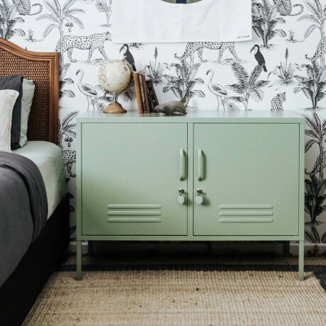 RACK PARA TV 2P METAL VERDE OLIVIA