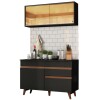 Mueble de cocina y encimera compacta Lumax MDP 120cm Negro Mueble de cocina y encimera compacta Lumax MDP 120cm Negro