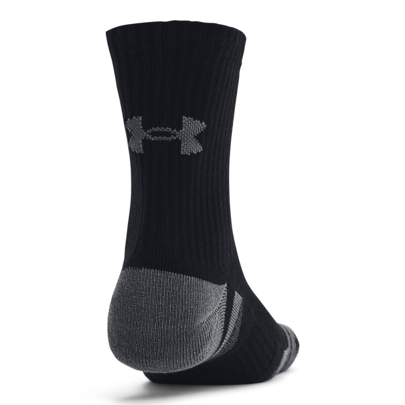 UA Performance Cotton 3p Mid-WHT BLK-001
