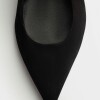 Stiletto Naomi en cuero nobuk Negro